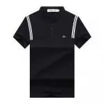 lacoste t-shirt new arrival shoulder stripe noir